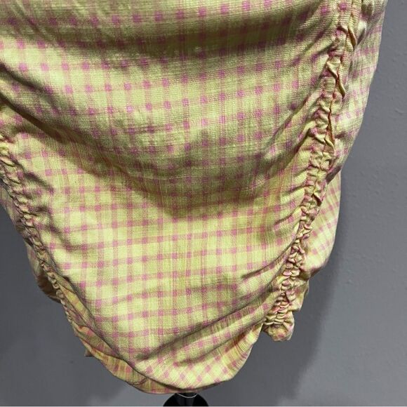 Double Ruched Plaid Print Bodycon Dress With Straps - Picture 8 of 13